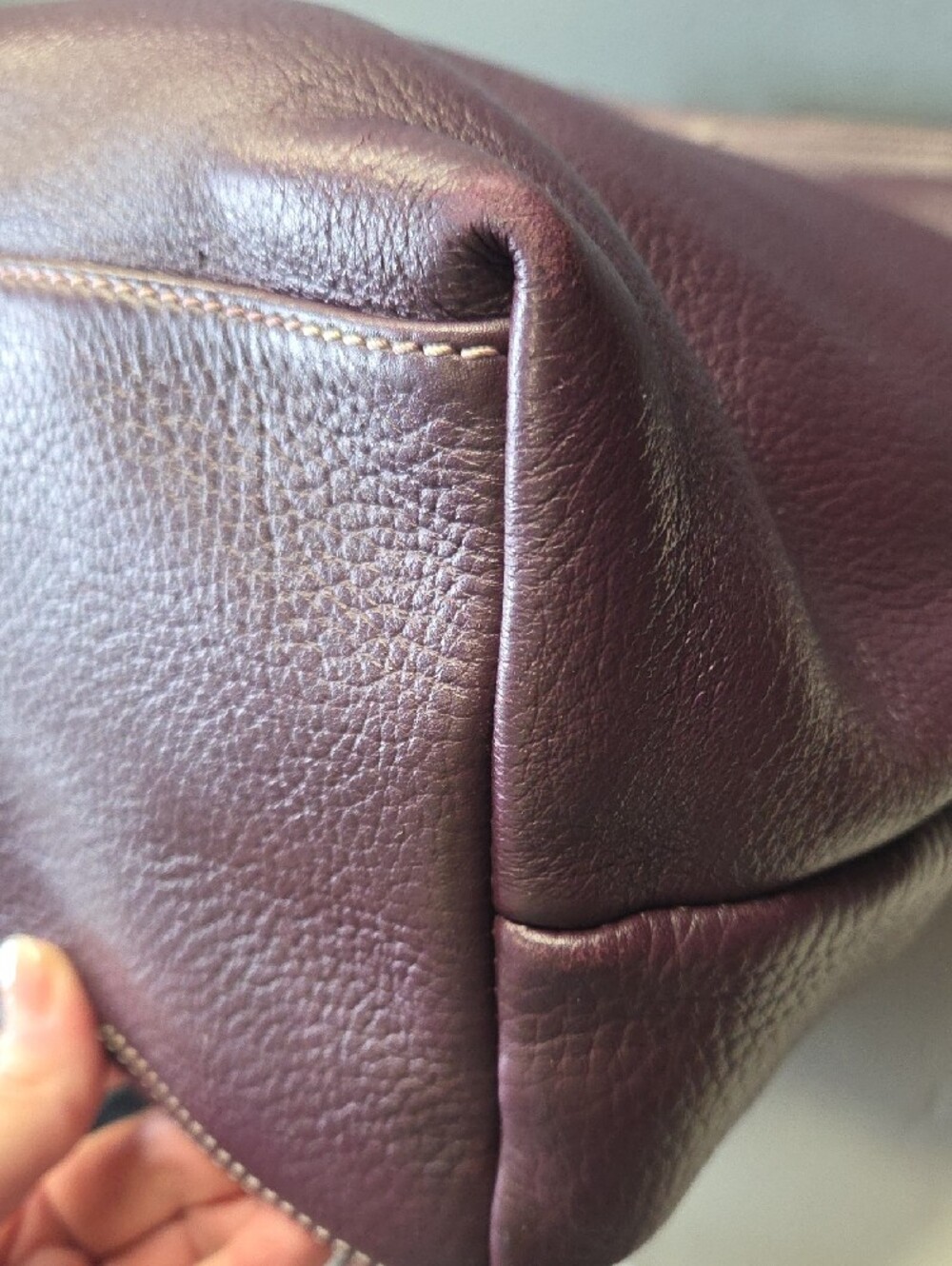 Dooney & Bourke Purple Pebbled Leather Hobo Shoulder Bag - Picture 5 of 13
